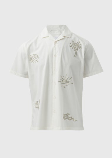 Ecru Embroidered Shirt