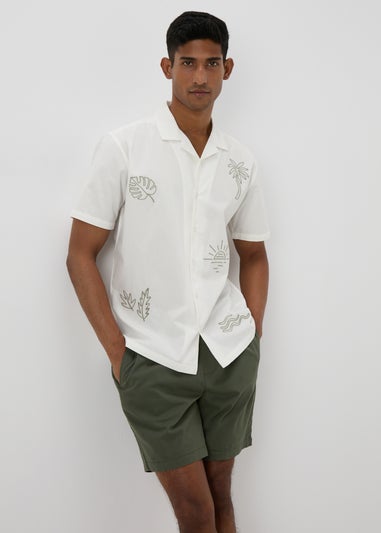 Ecru Embroidered Shirt