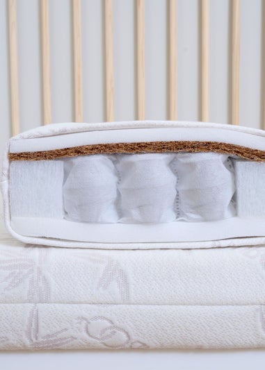 Clair de Lune Bamboo and Coir Premium Cot Bed Mattress