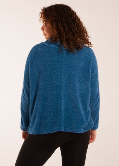 Blue Vanilla Teal High Neck Jumper