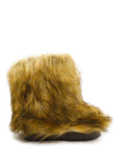 Where's That From Alsatian Malaya Fluffy Faux Fur Ankle Boots