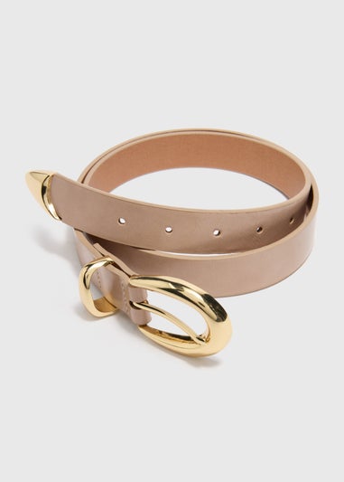 Tan Nude Buckle Belt