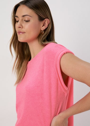 Towelling Top Pink