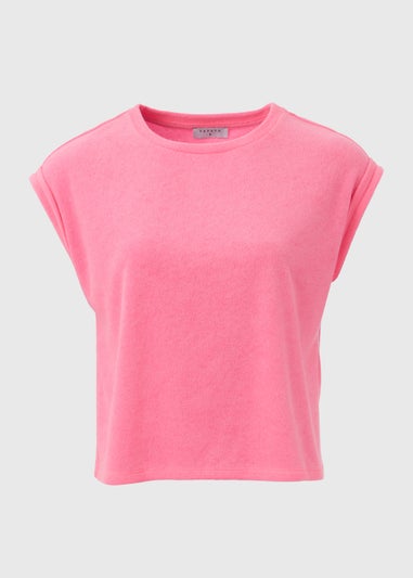 Towelling Top Pink