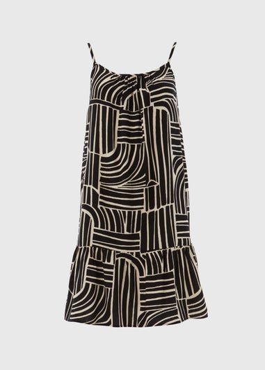 Black Mono Viscose Mini Cami Dress