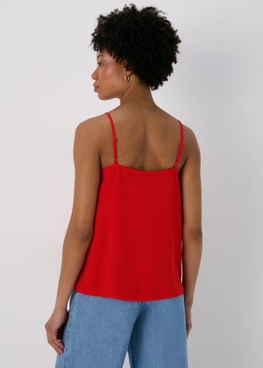 Red Solid Cami Top