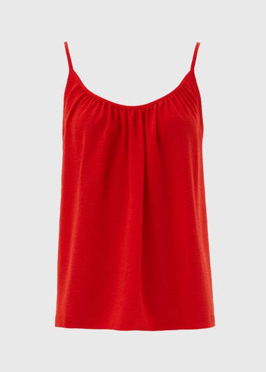 Red Solid Cami Top