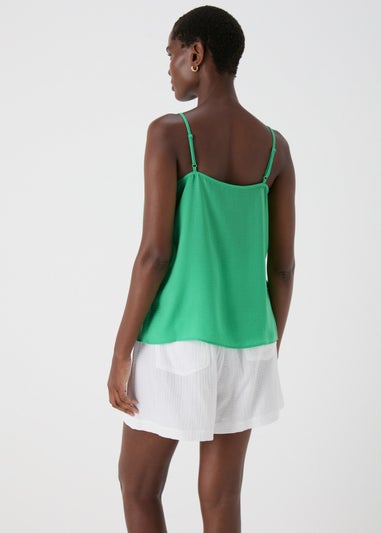 Green Solid Cami Top