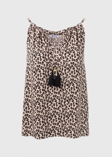 Brown Leopard Print Cami Top