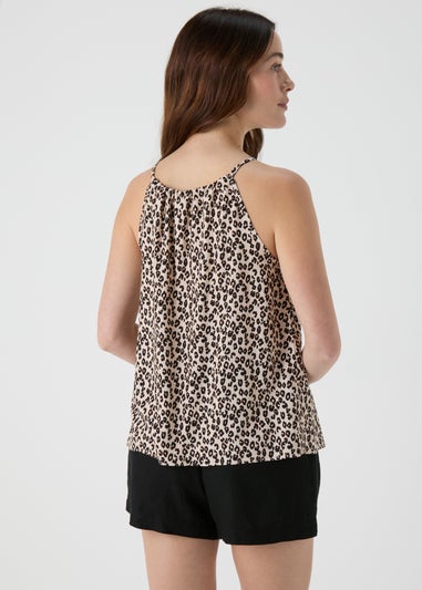 Brown Leopard Print Cami Top