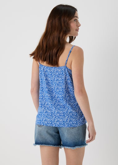 Blue Floral Cami Top