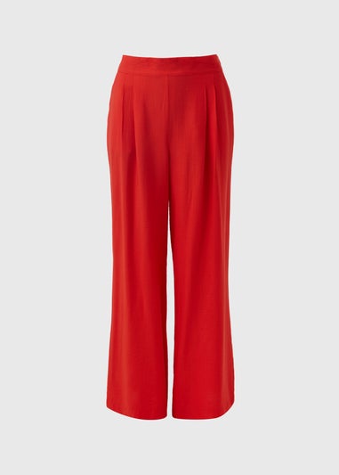 Red Co Ord Wide Leg Trousers