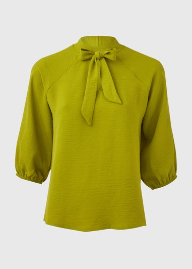 Lime Pussybow Blouse