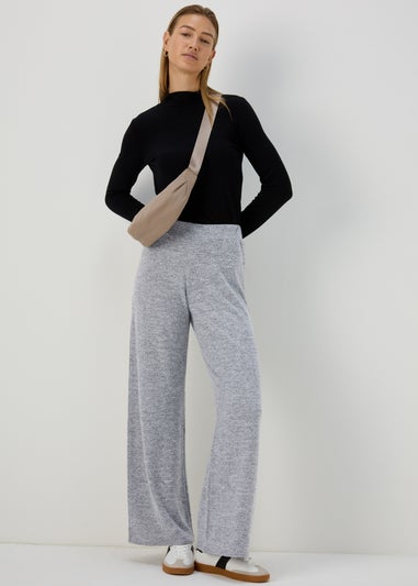 Zara Masculine Wide legs trousers in linen blue, Size XS | eBay