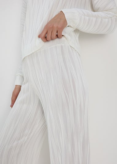 Cream Pleated Trousers