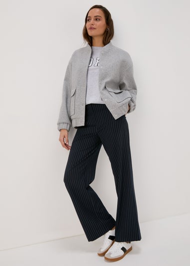 Navy Pinstripe Tailored Trousers