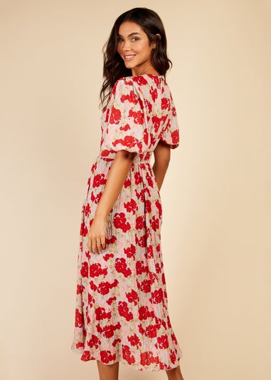 Little Mistress Floral Midi Tea Dress