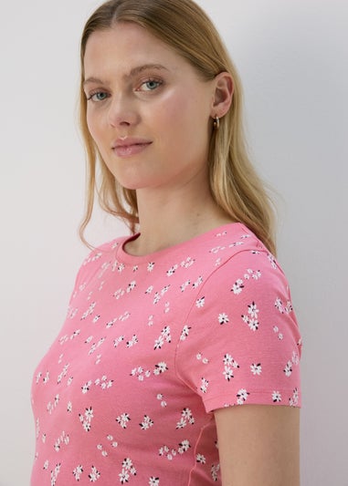 Pink Floral Print T-Shirt