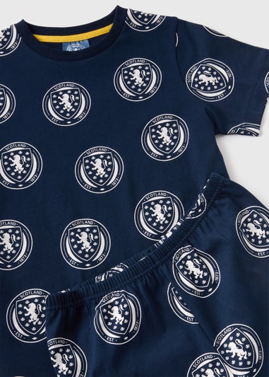 Kids Navy Scotland Football Pyjama Set (4-13yrs)