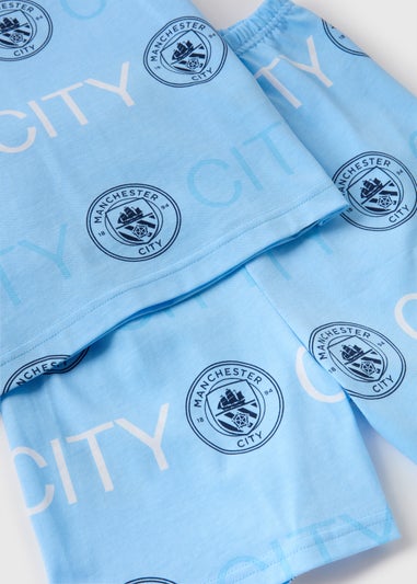 Boys Blue Man City Pyjama Set (4-13yrs)