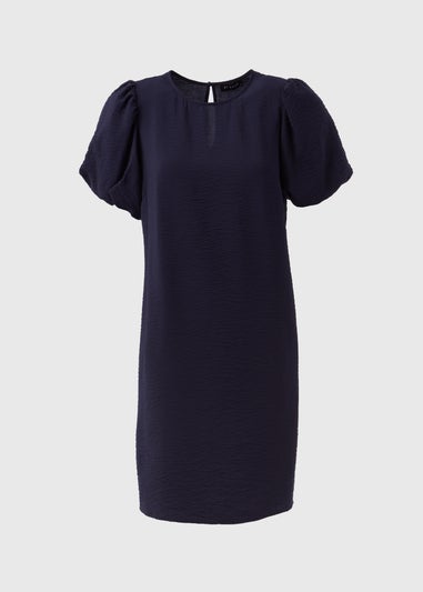 Et Vous Navy Puff Sleeve Midi Dress