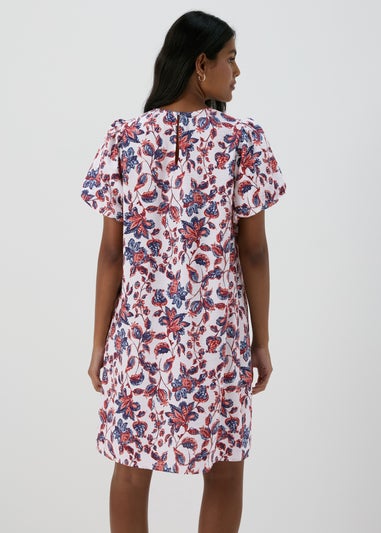 Et Vous Multicolour Floral Puff Sleeve Midi Dress