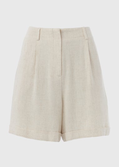 Et Vous Beige Linen Shorts