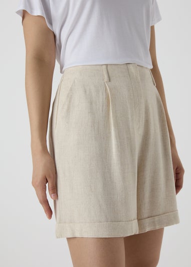 Et Vous Beige Linen Shorts