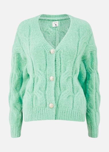 Yumi Chunky Knit Cable Cardigan