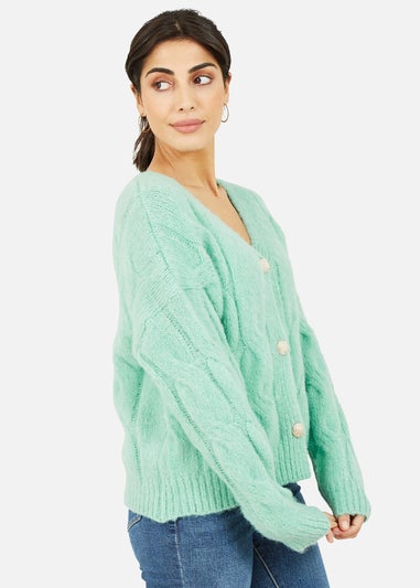 Yumi Chunky Knit Cable Cardigan