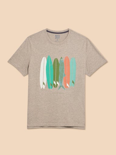 T-Shirt mit Surfbrettmotiv