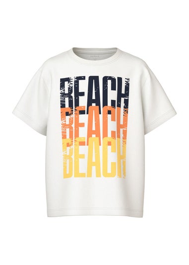 Name It Boys 2 Pack White & Black Beach T-Shirt (7-14yrs)