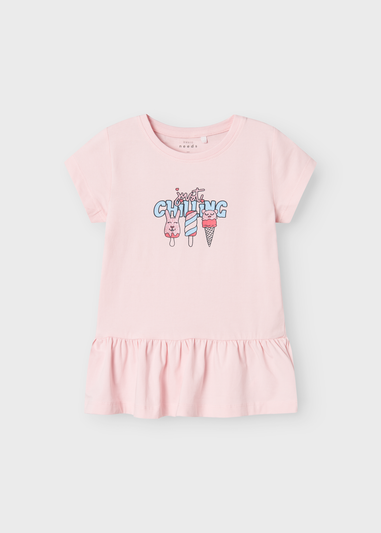 Name It Girls Pink Chilling Tunic Top (1-5yrs)