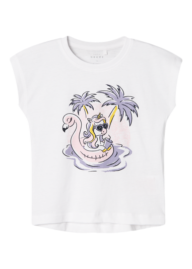 Name It Girls White Road Trip T-Shirt (9mths-5yrs)