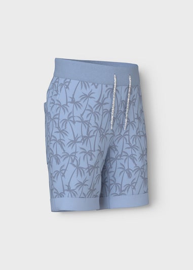 Name It Boys Blue Palm Print Shorts (6-12yrs)