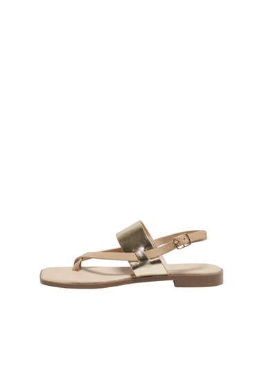 Only Gold Toe Split Sandals