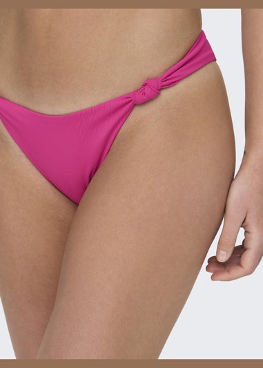 ONLY Pink Knot Brazilian Bikini Bottoms