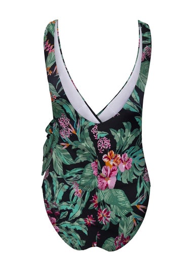 ONLY Floral Print Julie Wrap-Tie Swimsuit