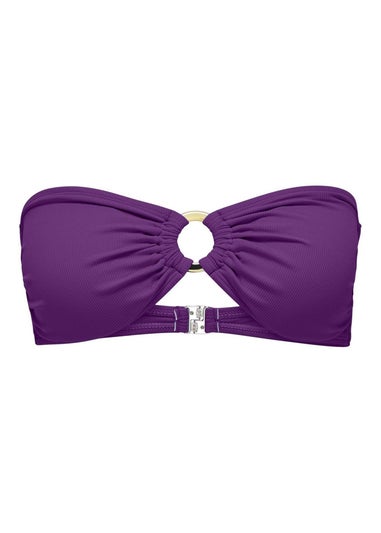 ONLY Purple Bandeau Bikini Top