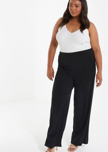 Quiz Black Curve Palazzo Trousers