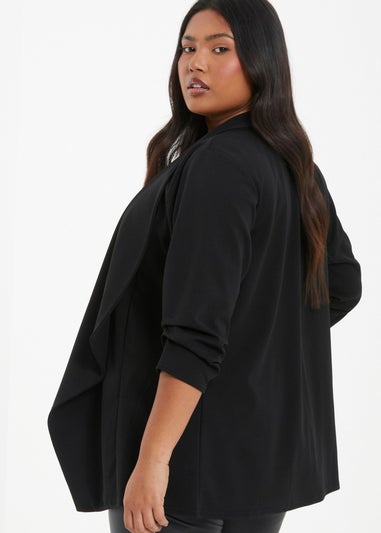 Quiz Black Curve Waterfall Blazer