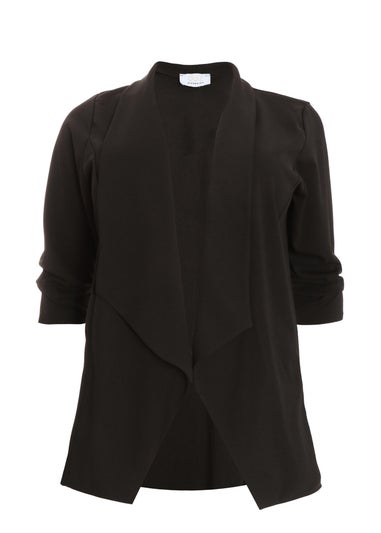 Quiz Black Curve Waterfall Blazer