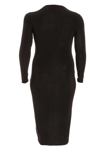 Quiz Black Curve Bodycon Midi Dress