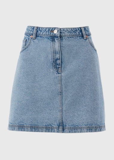 Light Wash Denim Mini Skirt