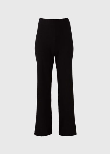 Black Textured Trousers - Matalan