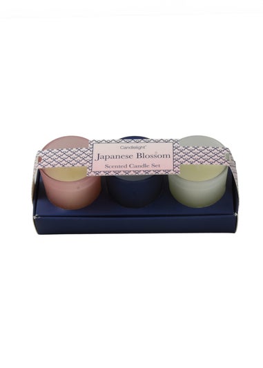 Candlelight 3 Pack Japanese Blossom Scented Candle Set