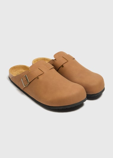 Tan Clog Mules