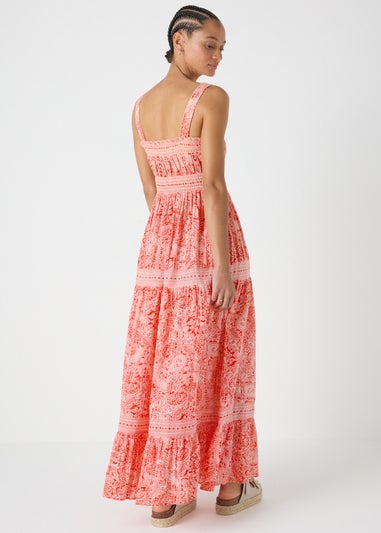 Red Paisley Maxi Cami Dress