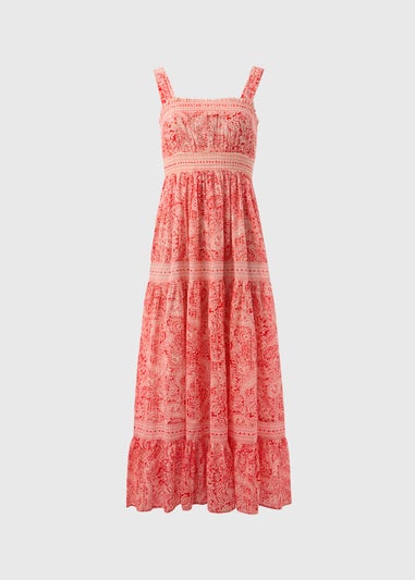 Red Paisley Maxi Cami Dress