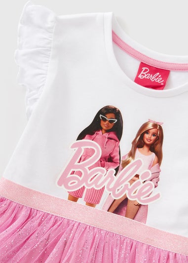 Barbie Girls Pink Mesh Dress (1-7yrs)